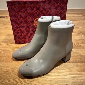 Tory Burch Boots Shoes New NIB Shelby Dust Storm 50mm Women Taupe Gray Size 11